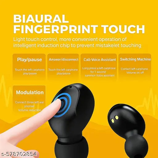 M10 Bluetooth 5.1 Wireless TWS Earbuds with Mic and 3500mAh Battery Case, In-Ear Waterproof Design, Great for Calling, Gaming, Music and Sports, HD Sound Quality, Touch Controls, Compatible with All Phones