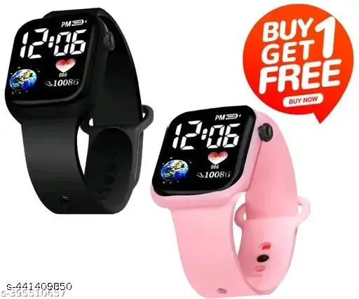 Digital Watch Combo (Pack of 2) BUY Most Selling Latest Trending Square Led Watch for unisex, Best Quality Watch Classic Digital Watch,watch, top, watch Digital, Trending Sports Watch, For Boys & Girls,Smart LED band for kids, boys and girls,Water resistance watch,Stylist watch