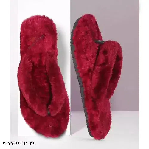 Winter Warm & QueenCat Carpet soft Plush Comfy Warm Slip-on Slippers Women's Comfy Faux Fur House Slipper & Flip-Flops of Indoor & Outdoor for Women and Girls For Daily Wear, Casual Wear, Home Wear