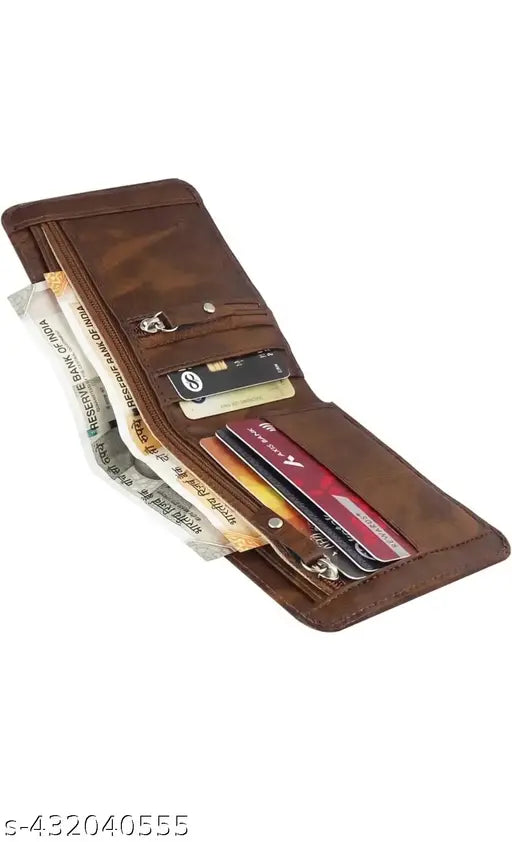 Welcohab Men's Trendy Genuine Leather Wallet with Dual Zips Stylish & Functional Travel Companion | Wallet | Wallet for mens | Dual Zip Wallet | Leather Wallet | Stylish Wallet |